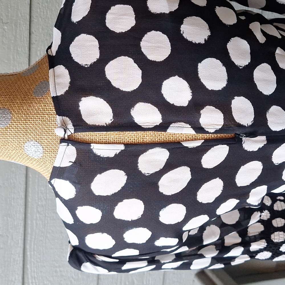 Reformation Carolena Midi Dress Luna Polka Dot Size 8 Puff Shoulder 3/4 Sleeve - Picture 6 of 13